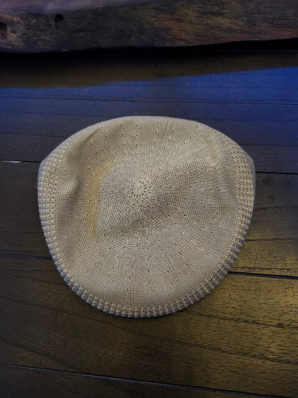 Authentic Stacy Adams Kangol Tropic 504 Ventair Tan Mesh Flat Hat EUC Size L/XL